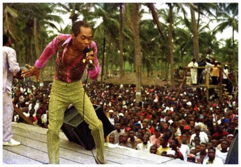 fela at a beach concert